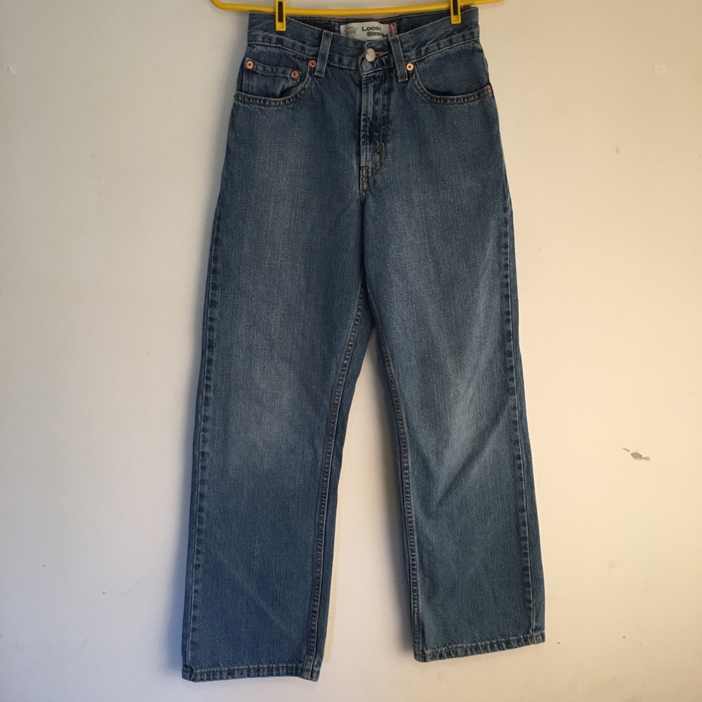 569 Levi’s loose straight, size14 slim W25/L27